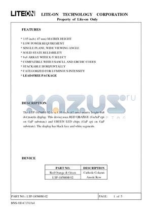 LTP-18588M-02 datasheet - Property of Lite-On Only