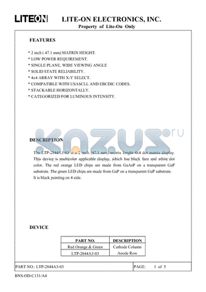 LTP-2844A3-03 datasheet - Property of Lite-On Only