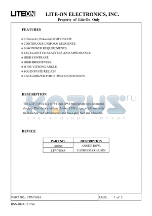 LTP-7188A datasheet - Property of Lite-On Only