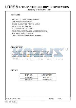 LTP-7357C datasheet - Property of Lite-On Only