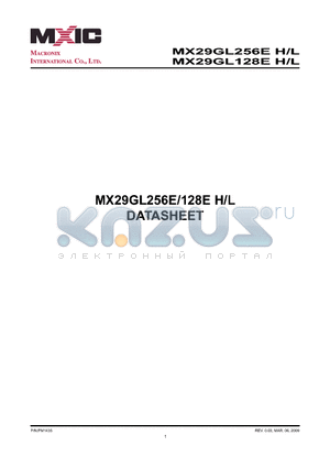 MX29GL128E datasheet - SINGLE VOLTAGE 3V ONLY FLASH MEMORY