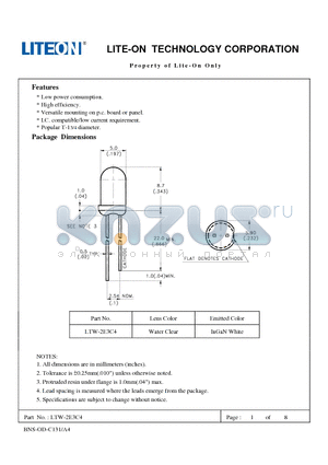 LTW-2E3C4 datasheet - Property of Lite-On Only