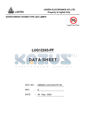 LUG12243-PF datasheet - SUPER BRIGHT ROUND TYPE LED LAMPS