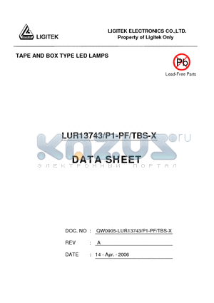 LUR13743-P1-PF-TBS-X datasheet - TAPE AND BOX TYPE LED LAMPS