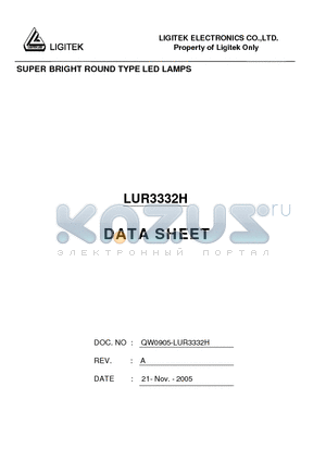 LUR3332H datasheet - SUPER BRIGHT ROUND TYPE LED LAMPS