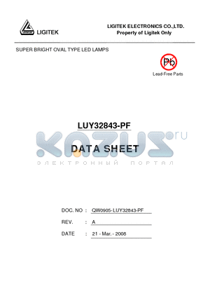 LUY32843-PF datasheet - SUPER BRIGHT OVAL TYPE LED LAMPS