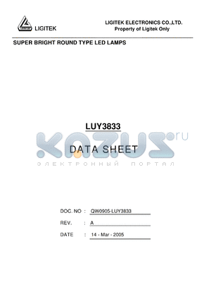 LUY3833 datasheet - SUPER BRIGHT ROUND TYPE LED LAMPS