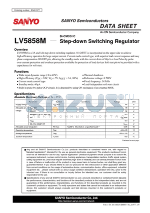 LV5858M datasheet - Step-down Switching Regulator