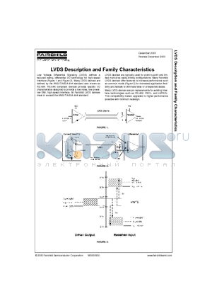 LVDS datasheet - LVDS Description and Family Characteristics