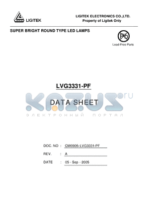 LVG3331-PF datasheet - SUPER BRIGHT ROUND TYPE LED LAMPS