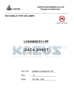 LVG45840-S11-PF datasheet - RECTANGLE TYPE LED LAMPS