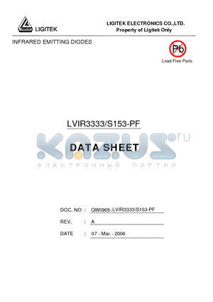 LVIR3333-S153-PF datasheet - INFRARED EMITTING DIODES