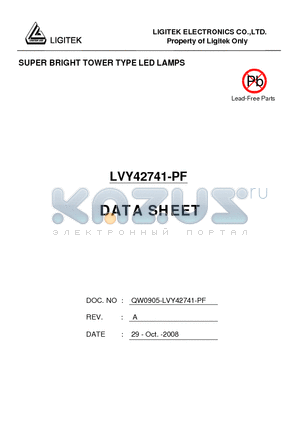 LVY42741-PF datasheet - SUPER BRIGHT TOWER TYPE LED LAMPS