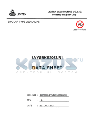 LVYSBKS2063/R1 datasheet - BIPOLAR TYPE LED LAMPS