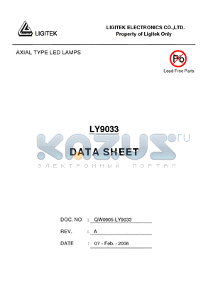 LY9033 datasheet - AXIAL TYPE LED LAMPS