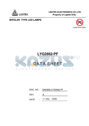 LYG2662-PF datasheet - BIPOLAR TYPE LED LAMPS
