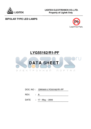 LYG55162/R1-PF datasheet - BIPOLAR TYPE LED LAMPS