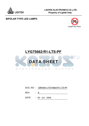 LYG75662/R1-LTS-PF datasheet - BIPOLAR TYPE LED LAMPS