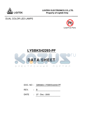 LYSBKS42293-PF datasheet - DUAL COLOR LED LAMPS