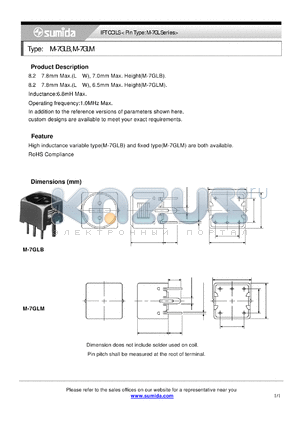 M-7GLB datasheet - IFT COILS