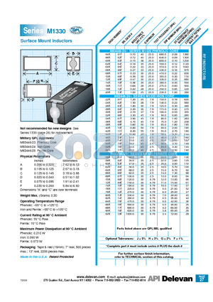 M1330-96K datasheet - Surface Mount Inductors