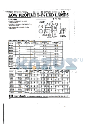 MT430-HR datasheet - LOW PROFILE T-1 3/4 LED LAMPS