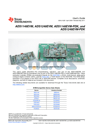 6496961 datasheet - Contains all support circuitry needed for the ADS1148/ADS1248