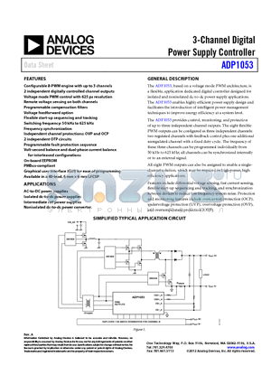 ADP1053DC-EVALZ datasheet - 3-Channel Digital