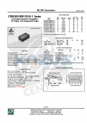 CTDD2010DF-TU1K-1 datasheet - DC/DC Converters