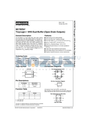 NC7WZ07L6X datasheet - TinyLogic UHS Dual Buffer (Open Drain Outputs)