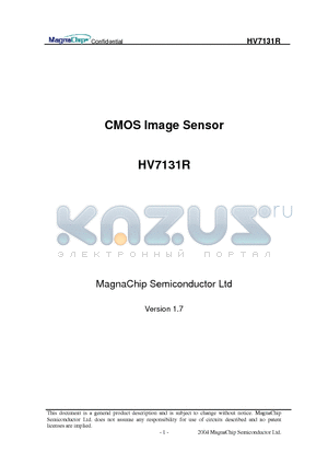 HV7131R datasheet - CMOS Image Sensor