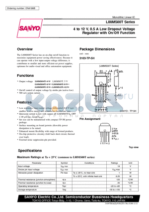 L88MS00T_10 datasheet - 4 to 12 V, 0.5 A Low Dropout Voltage Regulator with On/Off Function