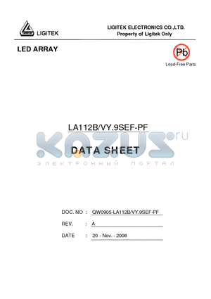 LA112B-VY.9SEF-PF datasheet - LED ARRAY