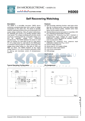 H6060V15SO8A datasheet - Self Recovering Watchdog