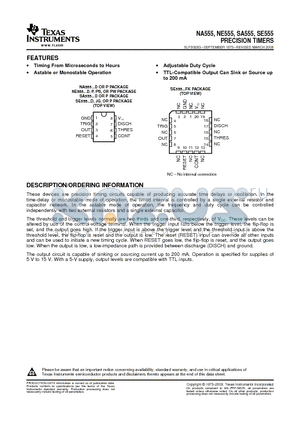 NE555PWR datasheet - PRECISION TIMERS