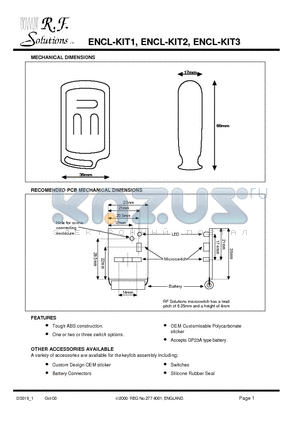 ENCL-KIT2 datasheet - Tough ABS construction