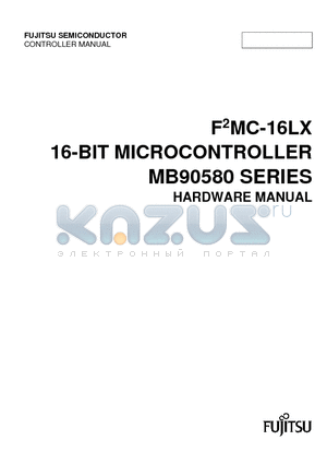 MB90580 datasheet - 16-BIT MICROCONTROLLER