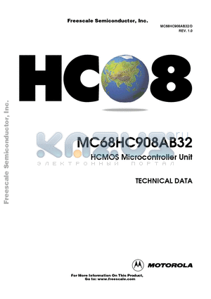 MC68HC908AB32 datasheet - HCMOS Microcontroller Unit