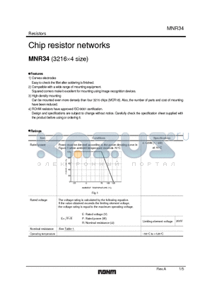 MNR34_1 datasheet - Chip resistor networks