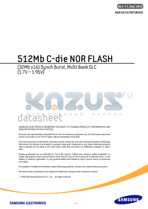 K8A1215ETC datasheet - 512Mb C-die NOR FLASH