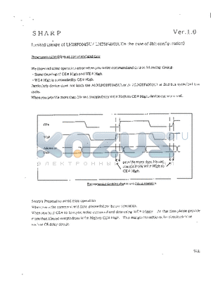 LH28F400SU datasheet - 4Mbit(512Kbit x 8, 256 Kbit x 16) 5V Single Voltage Flash Memory