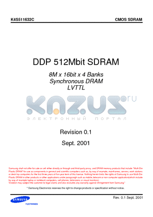 K4S511632C-KC/L1H datasheet - DDP 512Mbit SDRAM