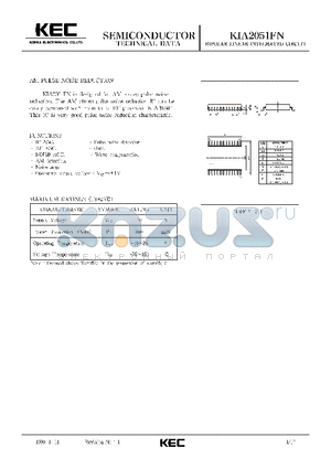 KIA2051FN datasheet - BIPOLAR LINEAR INTEGRATED CIRCUIT (AM PULSE NOISE REDUCTION)