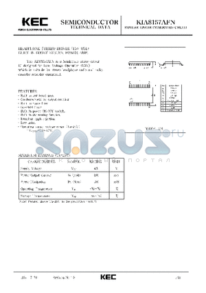 KIA8157AFN datasheet - BIPOLAR LINEAR INTEGRATED CIRCUIT (HEADPHONE STEREO DRIVER BUILT-IN BOOST SYSTEM POWER AMP)