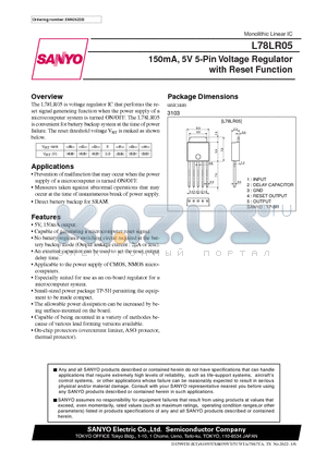 L78LR05 datasheet - 150mA, 5V 5-Pin Voltage Regulator with Reset Function