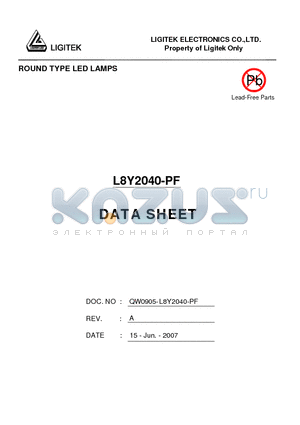 L8Y2040-PF datasheet - ROUND TYPE LED LAMPS
