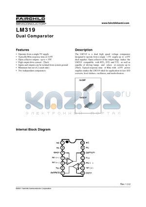 LM319 datasheet - Dual Comparator