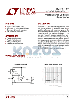 LM385S8-1.2 datasheet - Micropower Voltage Reference