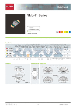 SML-810UW1P datasheet - Reverse-mount type