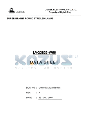 LVG3833-W66 datasheet - SUPER BRIGHT ROUND TYPE LED LAMPS